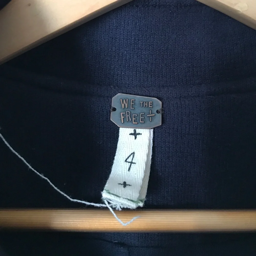 We The Free people military sweatshirt jacket 4 - Picture 2 of 6